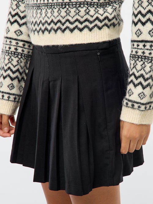 Falda corta plisada - Kiabi