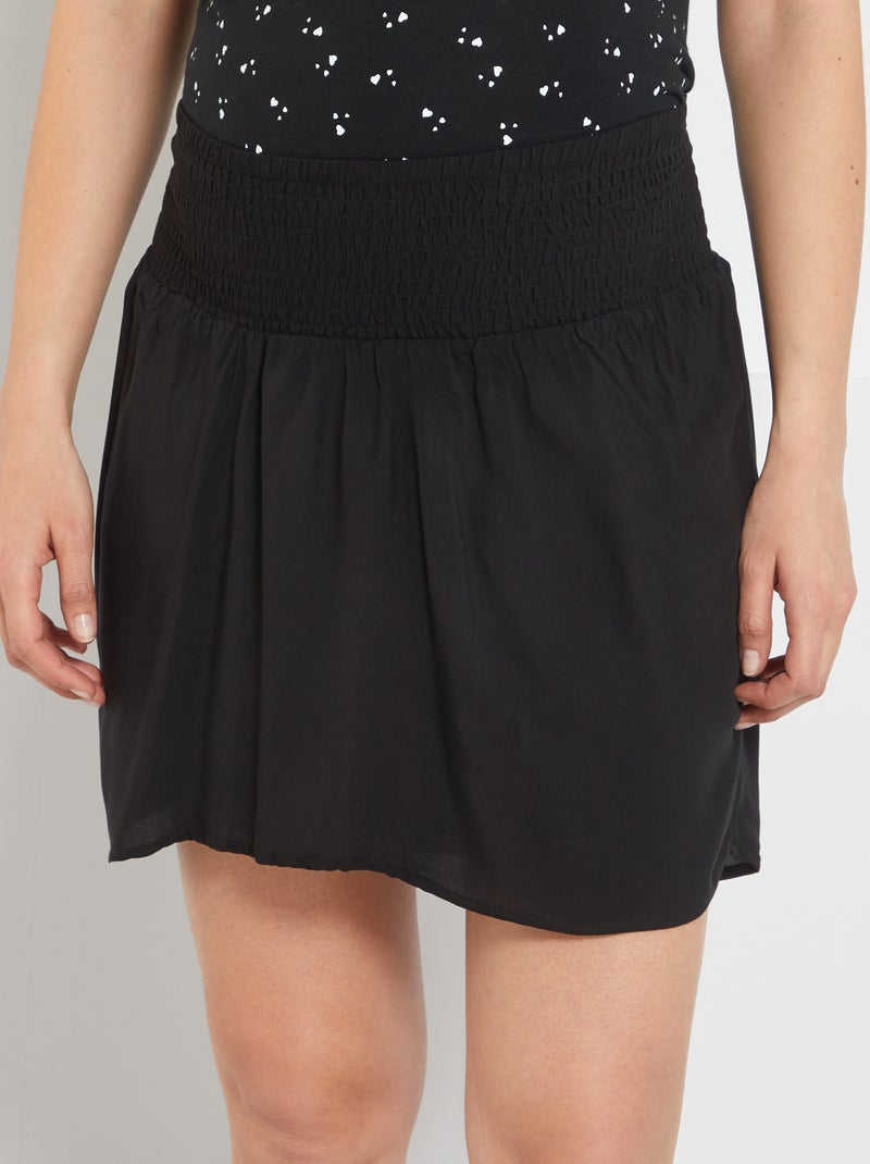 Falda corta premamá Negro - Kiabi