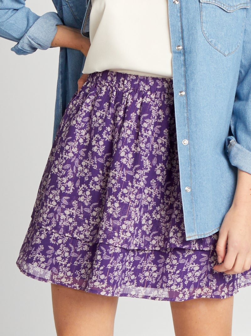 Falda corta PURPURA - Kiabi