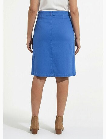 Falda corta recta con bolsillos cargo, algodón elástico - Afibel