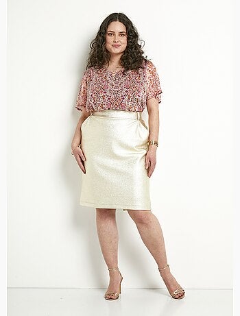 Falda corta recta vegana con revestimiento ultra suave - Afibel