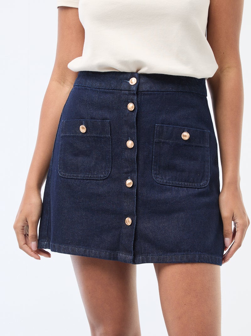 Falda corta vaquera Azul - Kiabi