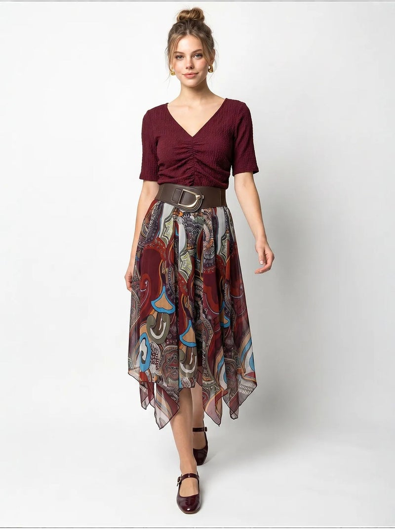Falda de algodón lucci Multicolor - Kiabi
