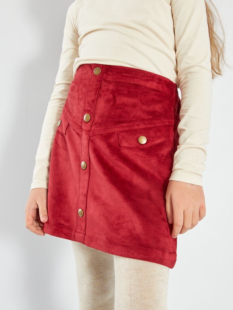 Falda de - rojo burdeos - - 12.00€