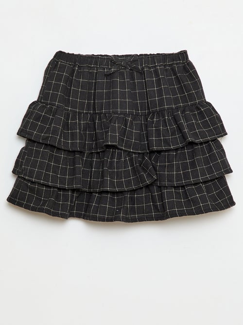 Falda de cuadros de algodón - Kiabi