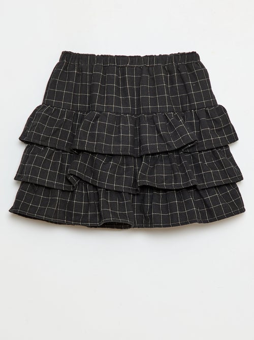 Falda de cuadros de algodón - Kiabi