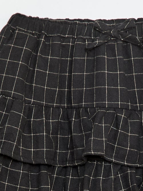 Falda de cuadros de algodón - Kiabi