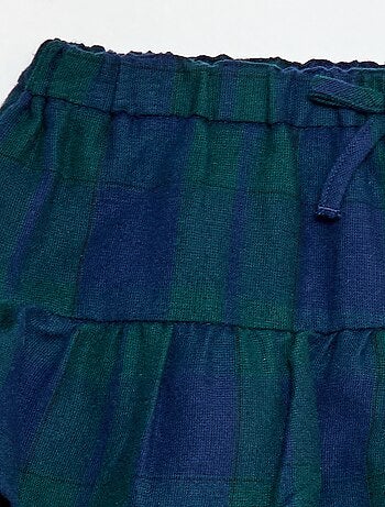 Falda de cuadros de algodón