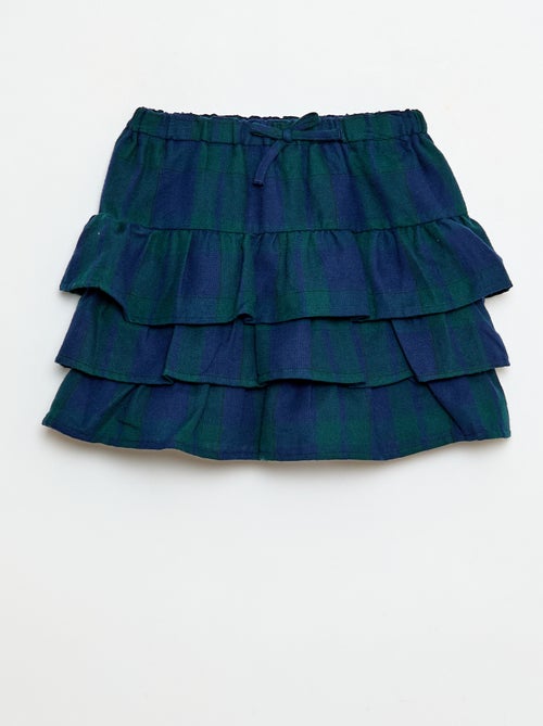 Falda de cuadros de algodón - Kiabi