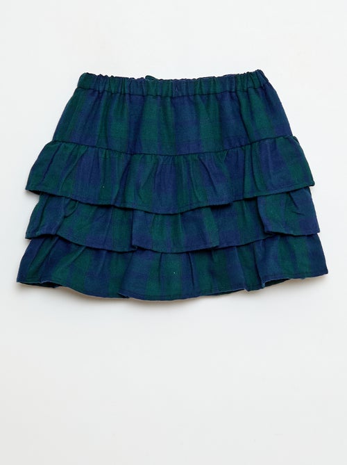 Falda de cuadros de algodón - Kiabi