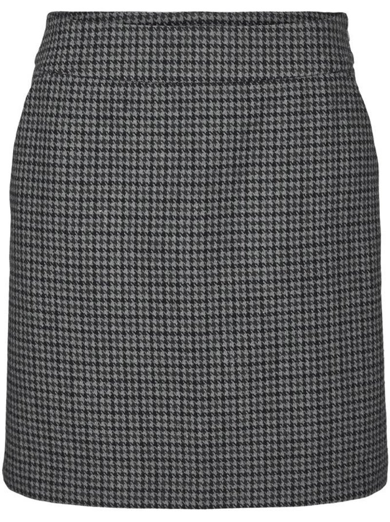 Falda de Cuadros Pata de Gallo para Mujer Vero Moda Gris plateado - Kiabi