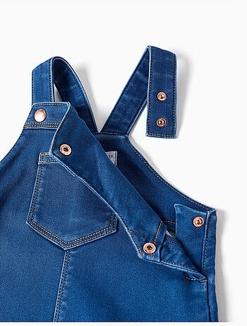 Falda de Denim Cardado Azul Claro