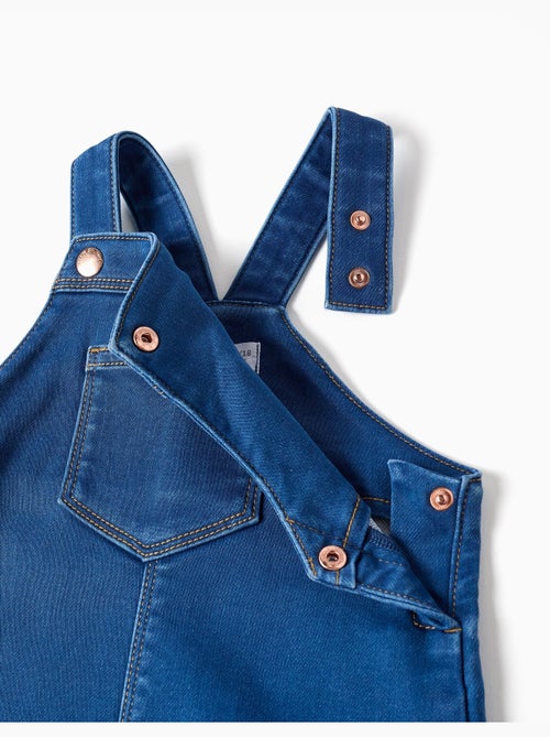 Falda de Denim Cardado Azul Claro - Kiabi