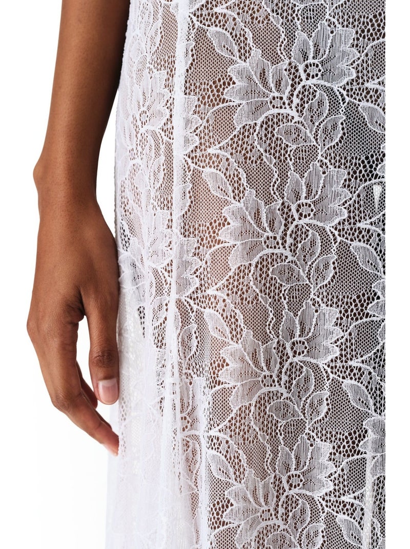 Falda de encaje de mujer penti Blanco - Kiabi