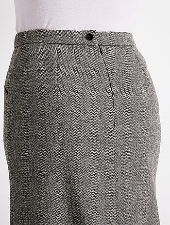 Falda de espiga o brezo largo 65 cm con lana - Afibel