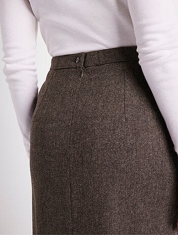 Falda de espiga o brezo largo 70 cm con lana - Afibel