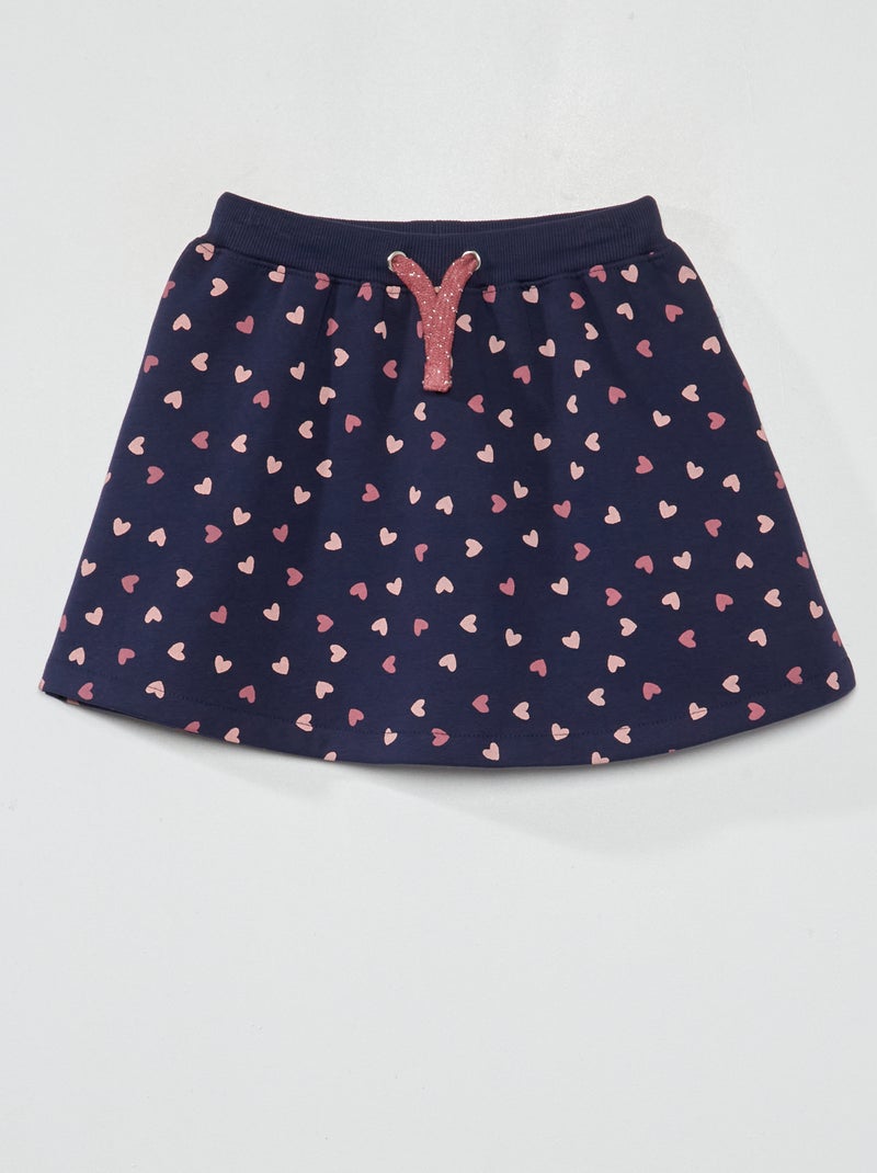 Falda de felpa 'corazones' AZUL - Kiabi