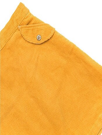 Falda de Invierno para Niña | Terciopelo Amarillo | VANESSA