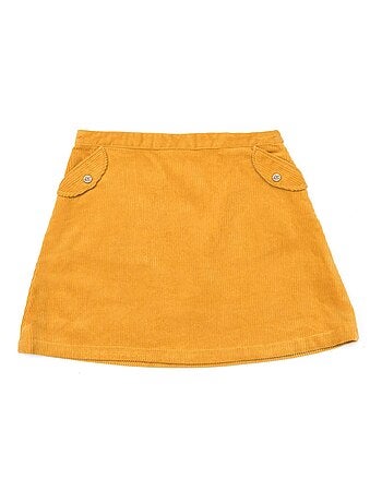 Falda de Invierno para Niña | Terciopelo Amarillo | VANESSA