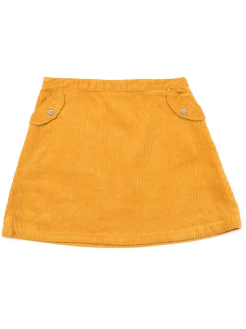 Falda de Invierno para Niña | Terciopelo Amarillo | VANESSA - Kiabi