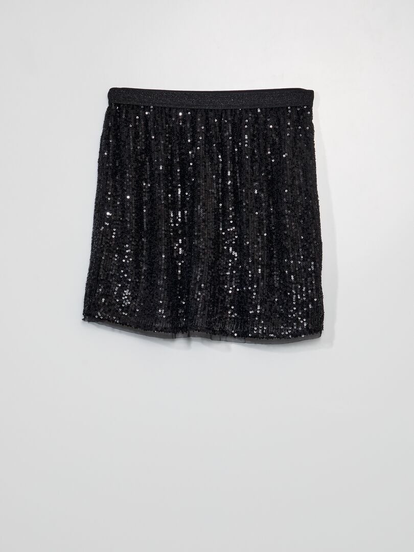 Kavivi Falda Midi en Lentejuelas Monocromo