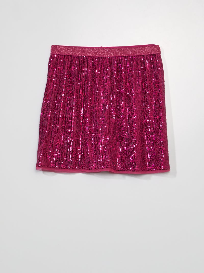 Falda de lentejuelas evasé ROSA - Kiabi