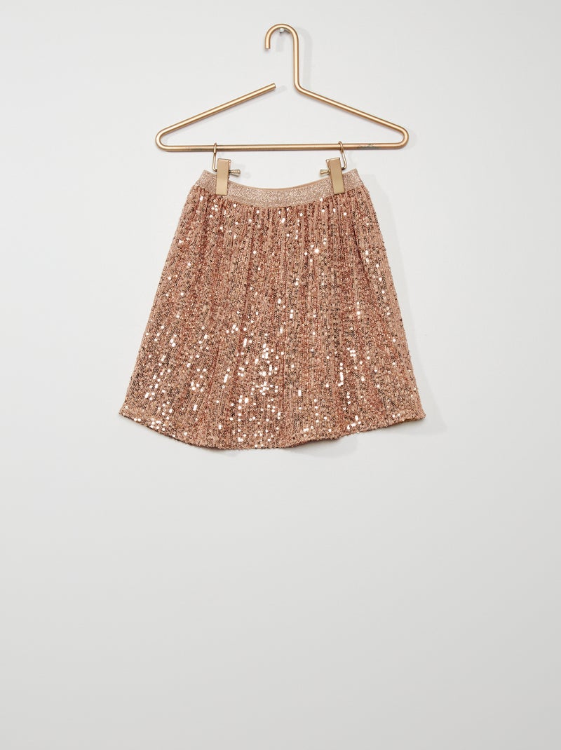 Falda de lentejuelas ROSA - Kiabi