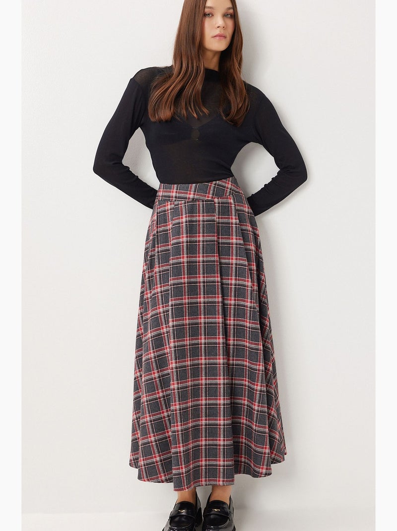 Falda de mujer istanbul Gris rojo blanco - Kiabi