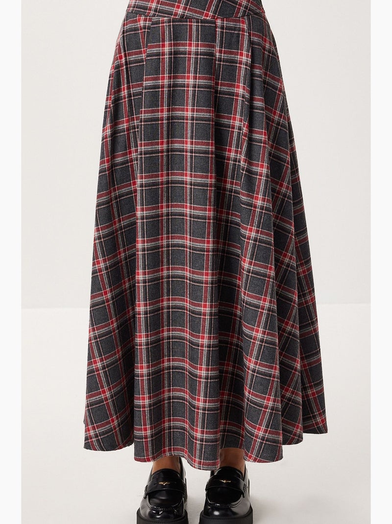 Falda de mujer istanbul Gris rojo blanco - Kiabi