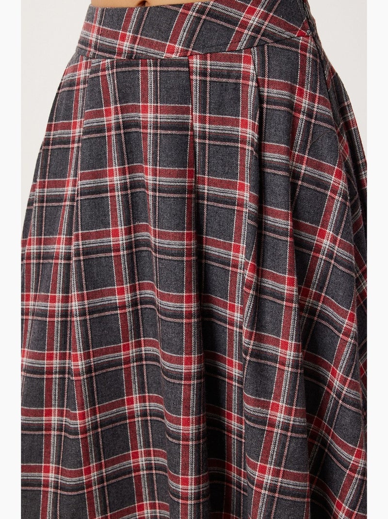 Falda de mujer istanbul Gris rojo blanco - Kiabi