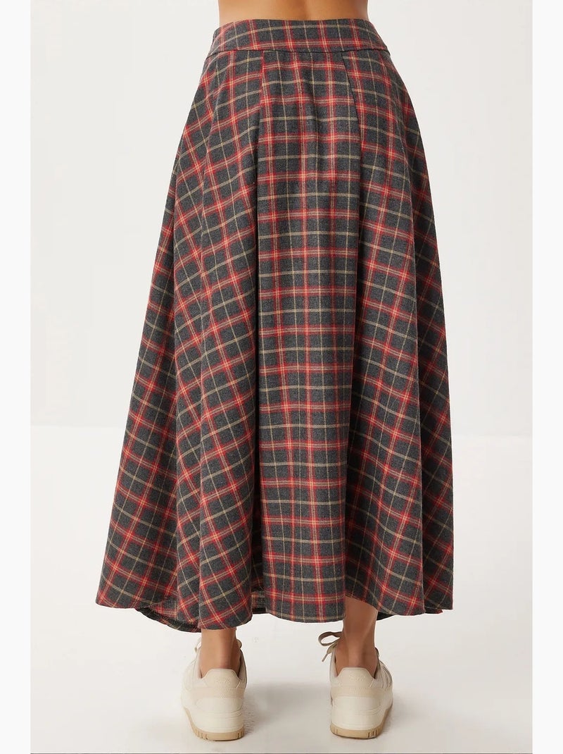 Falda de mujer istanbul Gris rojo - Kiabi