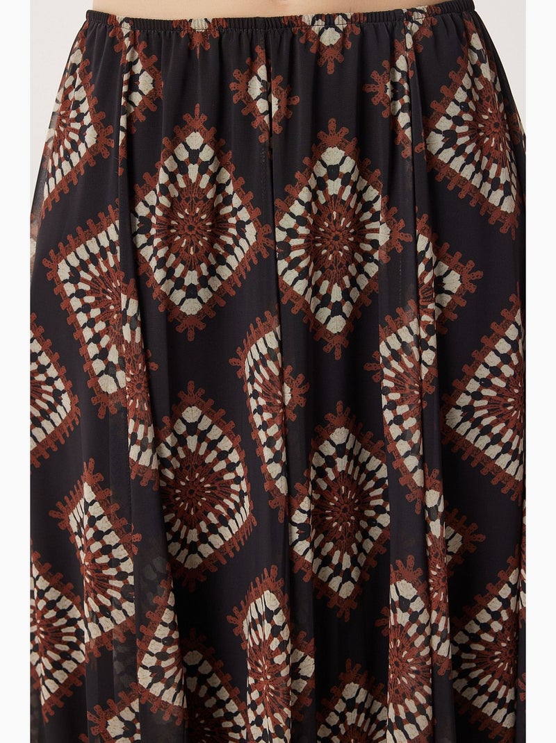 Falda de mujer istanbul Negro Rojo - Kiabi