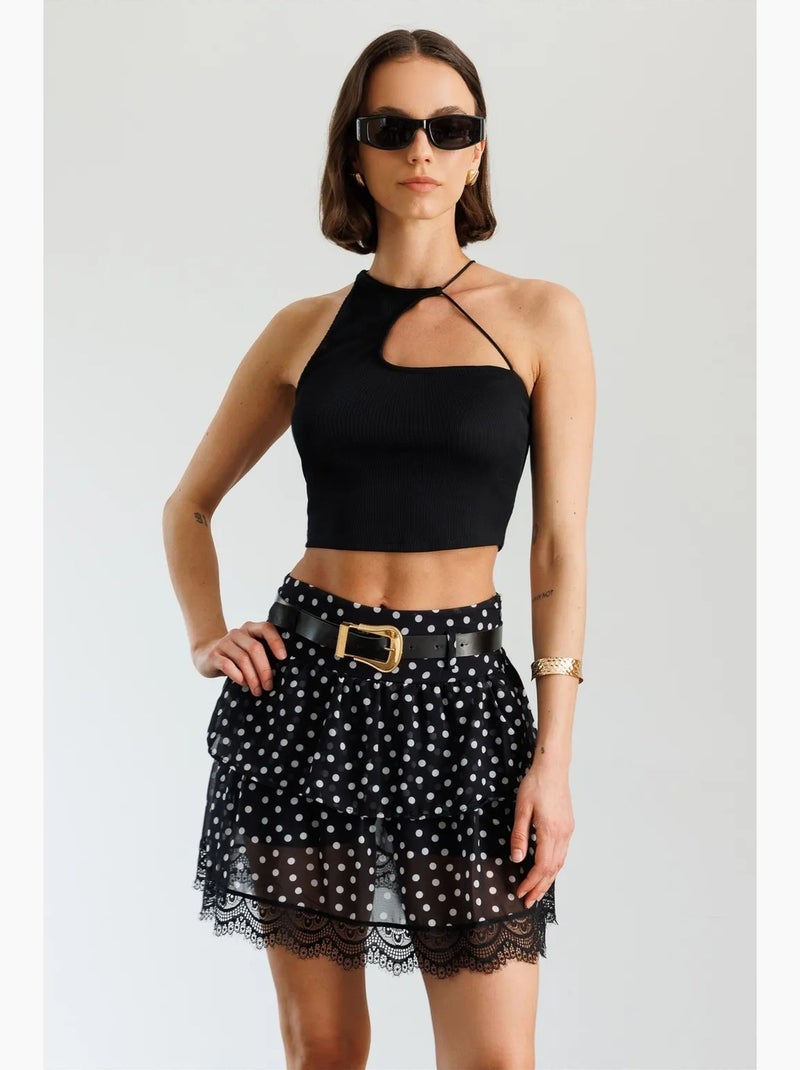 Falda de mujer mixray Negro - Kiabi