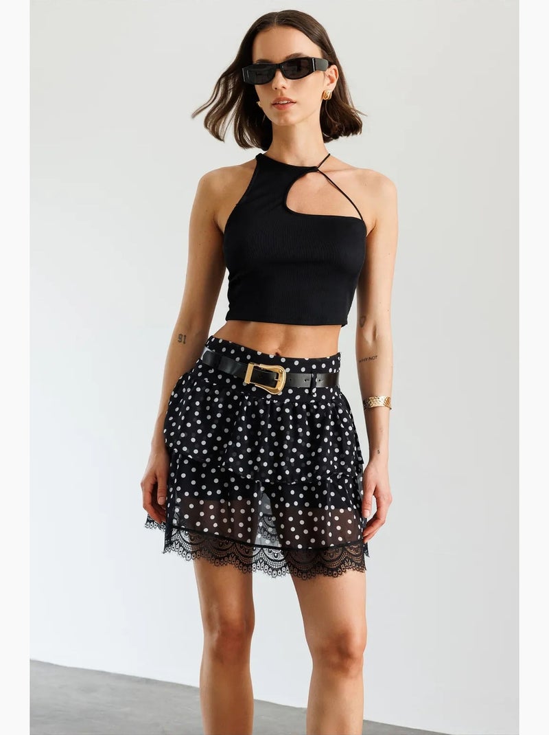 Falda de mujer mixray Negro - Kiabi