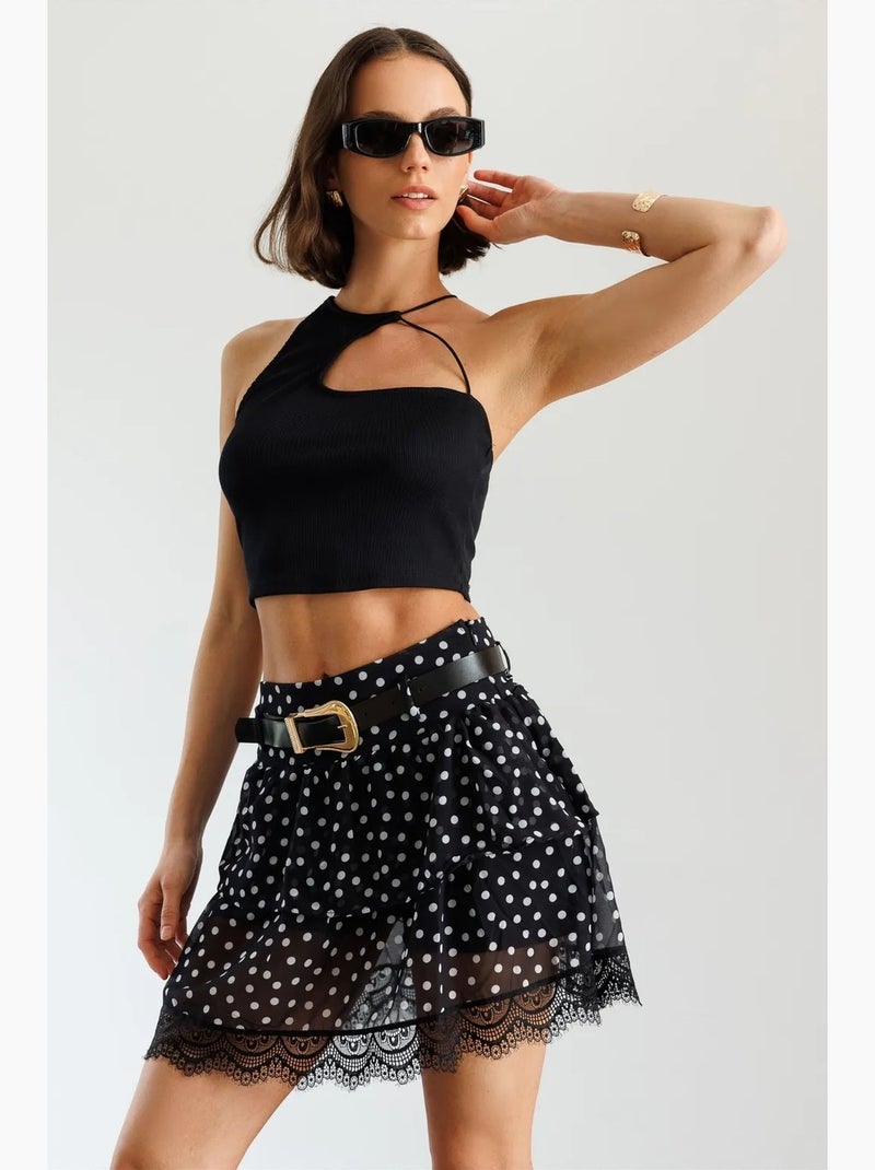 Falda de mujer mixray Negro - Kiabi