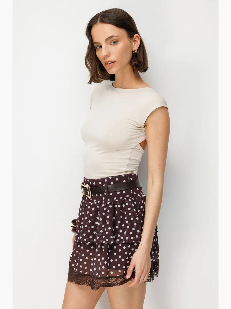 Falda de mujer mixray Rojo burdeos - Kiabi