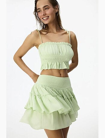 Falda de mujer somer con volantes penti
