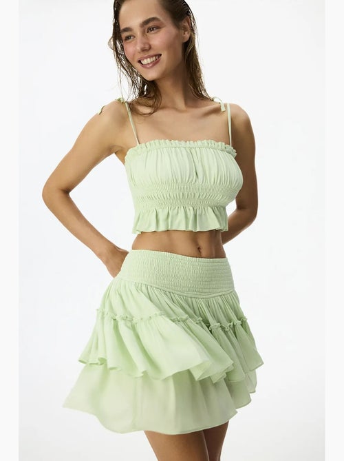 Falda de mujer somer con volantes penti - Kiabi Falda de mujer somer con volantes penti - Kiabi