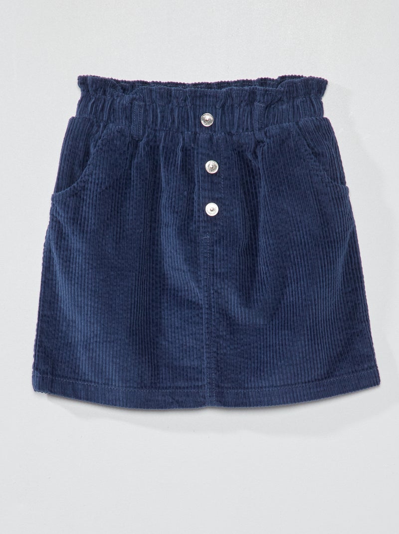 Falda de pana azul oscuro - Kiabi