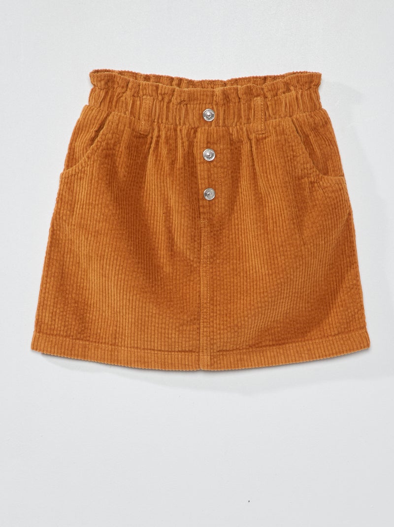 Falda de pana MARRON - Kiabi