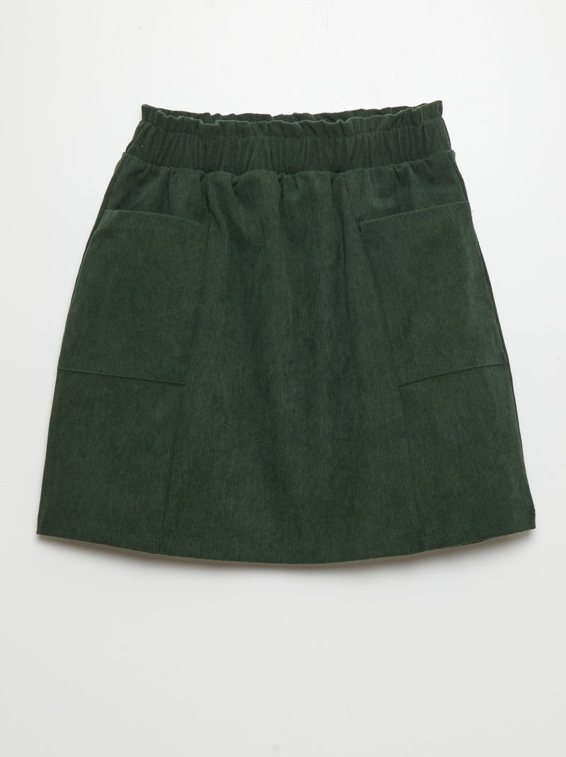 Falda de pana VERDE - Kiabi