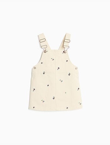 Falda de petos bordados con flores, mo fashion