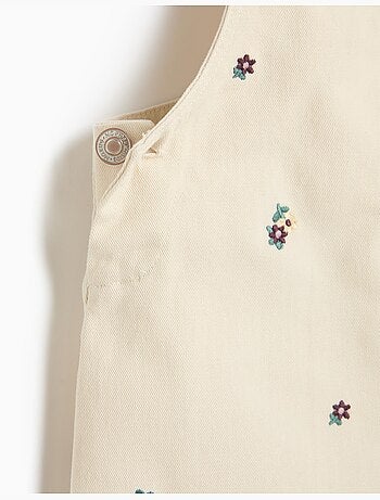 Falda de petos bordados con flores, mo fashion