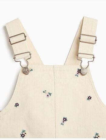Falda de petos bordados con flores, mo fashion