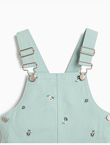 Falda de petos bordados con flores, mo fashion