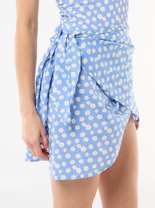 Falda de playa estampada para anudar - Kiabi
