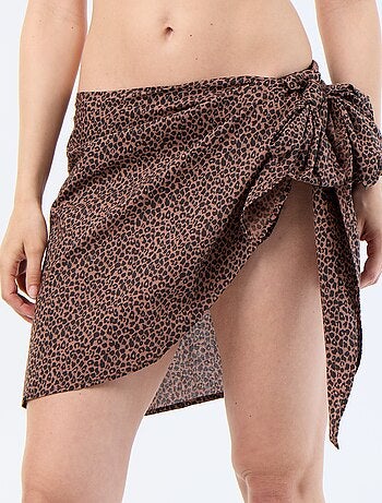 Falda de playa estampada para anudar