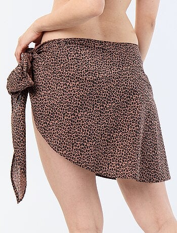 Falda de playa estampada para anudar