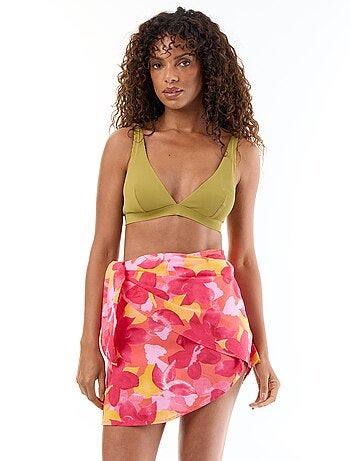 Falda de playa estampada para anudar