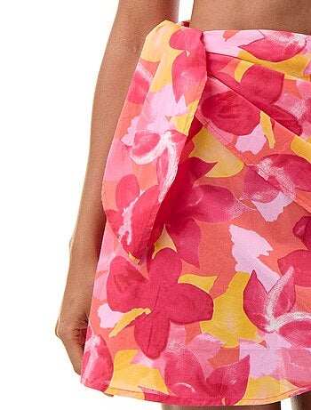 Falda de playa estampada para anudar